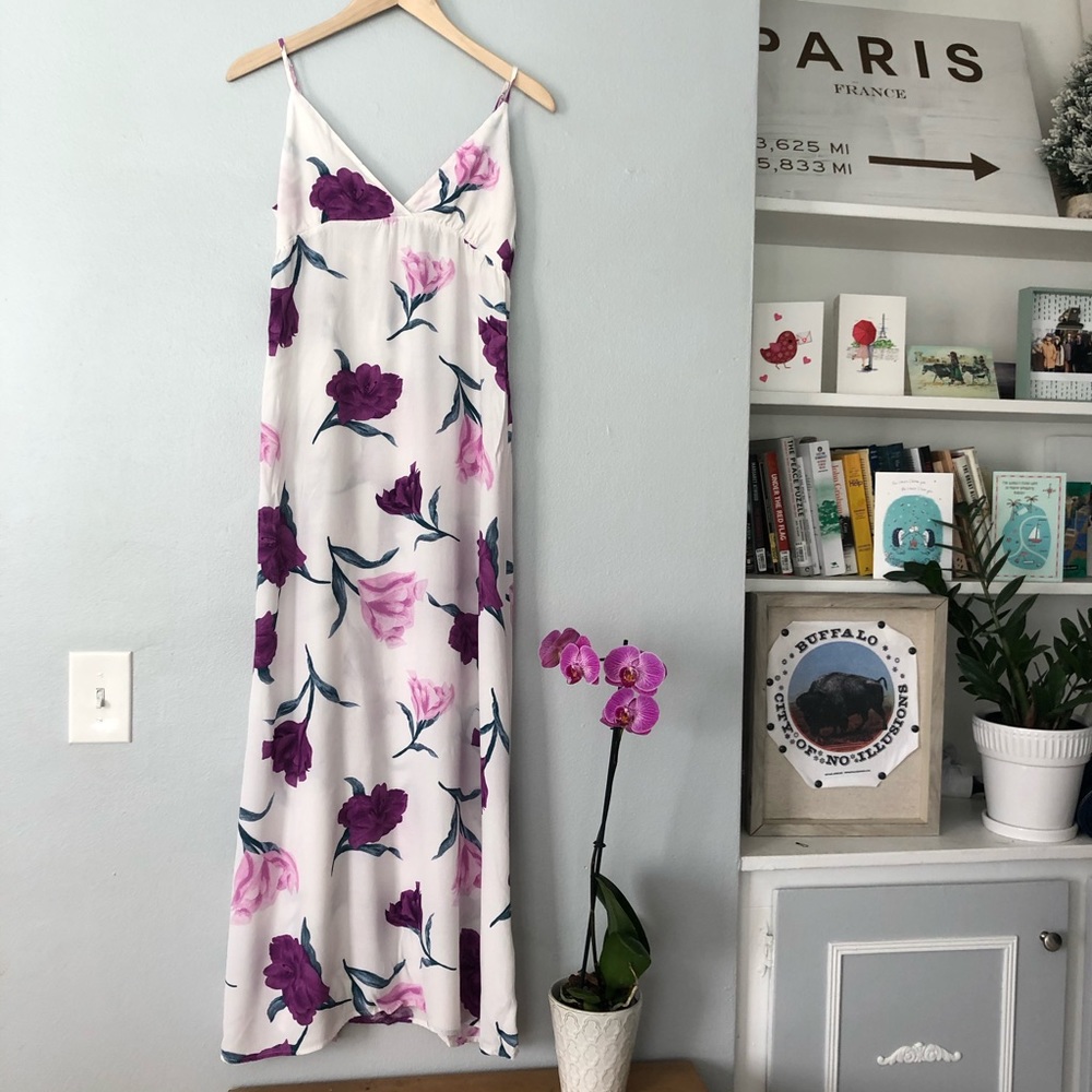Forever 21 white floral maxi dress